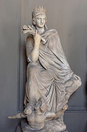 Tyché d'Antioche d'après une statue d'Eutychidès de Sicyone. Rome, musées du Vatican.