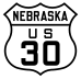 U.S. Highway 30 marker