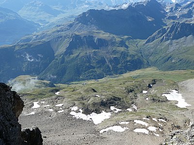 Blick nach Süden auf Tga im Val Faller