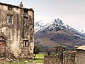 Maison ruinée et Monte Padro.