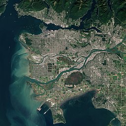 Satellitbild över den centrala delen
