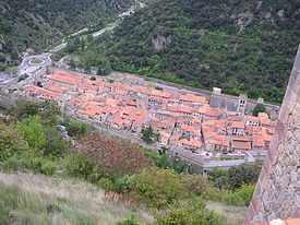 Vista da vila desde o Forte Libéria