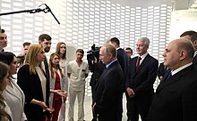 In a 24 to 27 April poll by the Levada Center, 48% of Russian respondents said that they disapproved of Vladimir Putin's handling of the coronavirus pandemic. Vladimir Putin visited the Coronavirus Monitoring Center (2020-03-17) 06.jpg