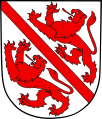 Zwei schreitende rote Löwen im Wappen von Winterthur