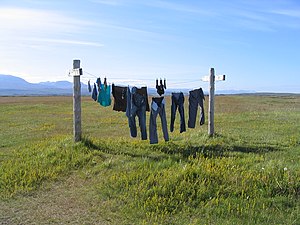 From en.wiki: Washing Line in Iceland. Taken b...