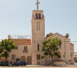 The historic Mission Revival style Westminster Presbyterian Church