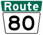 Route 80 marker