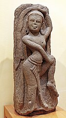 Danseur à l'écharpe fragment de décor de soubassement de temple