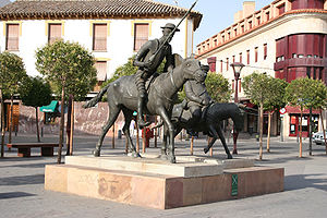Don Quixote and Sancho Panza in Alcázar