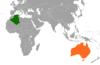Location map for Algeria and Australia.