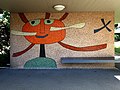 1966, Murano-Mosaik, Morgen, Alterssiedlung Gellertfeld in Basel. Karl-Jaspers-Allee 29, Basel von Bénédict Remund (1904–1993)