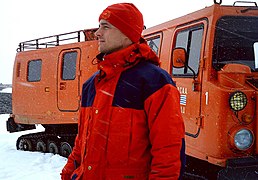 Sebastián Beltrame à Fildes Bay, en Antarctique.