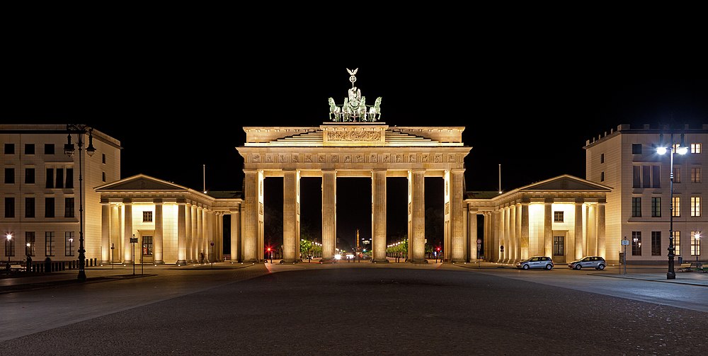 Das Brandenburger Tor in die Deutsche Hauptstadt Berlin