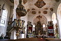 Interieur van deze kerk (18e-eeuws; barok en rococo-stijl)