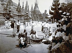 Burmese musicians at the Shwedagon Pagoda