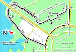 Canberra Australia street circuit track map.svg