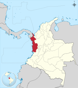 Chocó shown in red