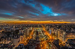 A panorama of a South American city