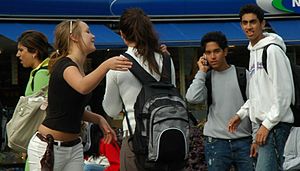 Teenagers of various backgrounds in Oslo, Norw...