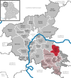 Lage der Gemeinde Donnersdorf im Landkreis Schweinfurt