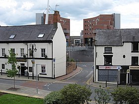 From Temple Row, facing east