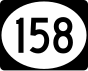 Route 158 marker