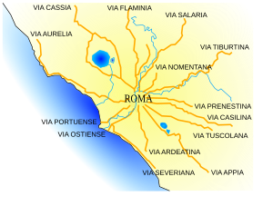 Voies Romaines partant de Rome