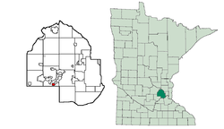 Location of Excelsior within Hennepin County, Minnesota