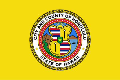 Flag of Honolulu, Hawaii