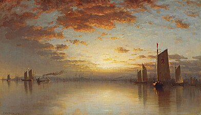 Sunset over New York Bay (~1878)