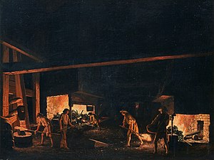 Forsmarks bruk 1793, målad av Pehr Hilleström 1798.