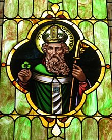 The Christianisation of Ireland is associated with the 5th-century activities of St. Patrick. Immaculate Conception Catholic Church (Port Clinton, Ohio) - stained glass, St. Patrick.JPG