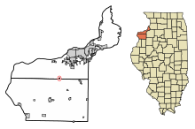 Island County Illinois Incorporated and Unincorporated areas Reynolds Highlighted.svg