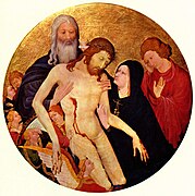 Jean Malouel, Grande tondo della Pietà, ca. 1400, Louvre.