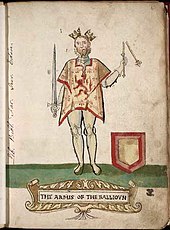 The dethroned King John, whom a Scottish chronicler dubbed 'toom tabard' ('empty coat') John Balliol.jpg