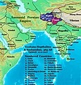 Indo-Sassanids displaced in 410 by Huna– reestablish after Sassanids destroyed Hephthalites in 565- mid 600s