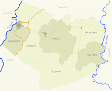 Corregimientos de la municipalité de La Victoria.