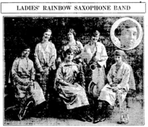 Ladies' Rainbow Saxophone Band, led by Sue Ernest Hewling