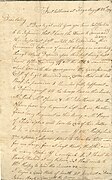 Letter from Shreve to Mary "Polley" Shreve, his wife, 1779