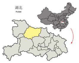 Kaart van Xiangyang