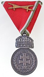Hungarian Silver Military Merit Medal (Military award) with swords