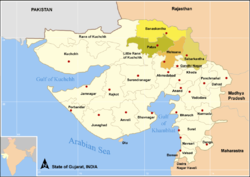 Location of Banskantha in the Northeast of Gujarat