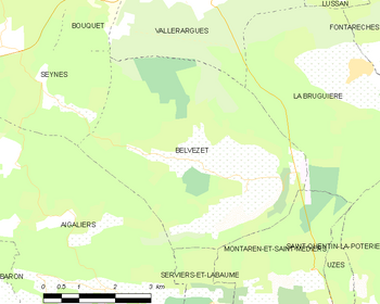 Detailkaart van de gemeente