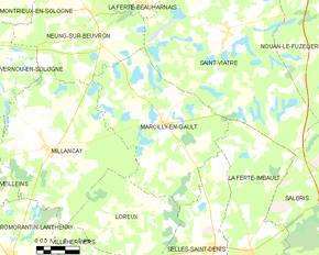 Poziția localității Marcilly-en-Gault