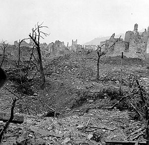 Руины города Кассино после битвы