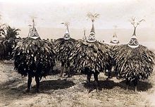 Duk-Duk dancers in the Gazelle Peninsula, New Britain, 1913. New Britain- Duk-Duk dancers, Gazelle Peninsula.jpg