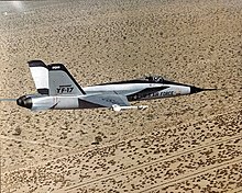 The Northrop YF-17 Cobra was developed into the carrier-capable F/A-18. Northrop YF-17 Cobra - in flight.jpg
