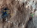 Голберн и другие горные обнажения с орбиты Марса, MRO, 27 сентября 2012 года