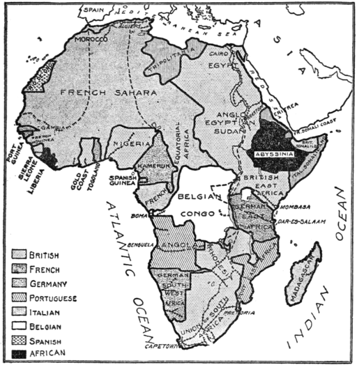 PSM V85 D315 Map of european possessions in africa