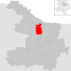 Poloha obce Pernersdorf v okrese Hollabrunn (klikacia mapa)